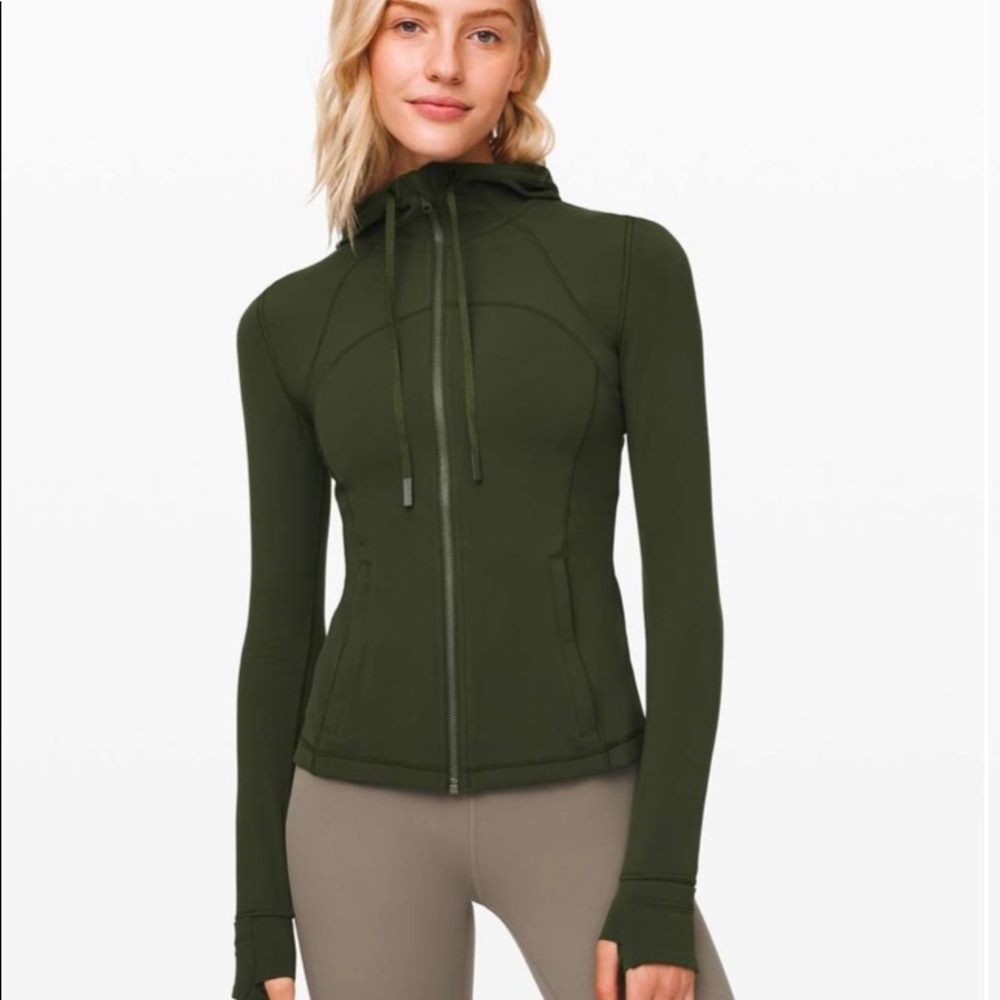 lululemon athletica Olive Green Zip-Up Hoodie